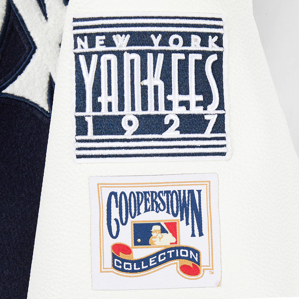 MLB NEW YORK YANKEES RETRO CLASSIC BIG BOYS RIB WOOL VARSITY JACKET (MIDNIGHT NAVY/WHITE) - Image 8