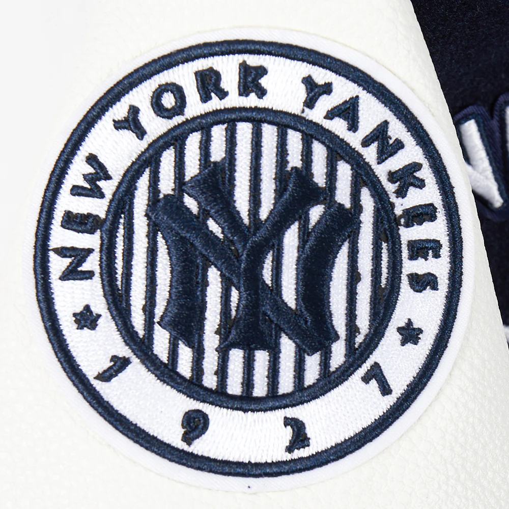 MLB NEW YORK YANKEES RETRO CLASSIC BIG BOYS RIB WOOL VARSITY JACKET (MIDNIGHT NAVY/WHITE) - Image 9
