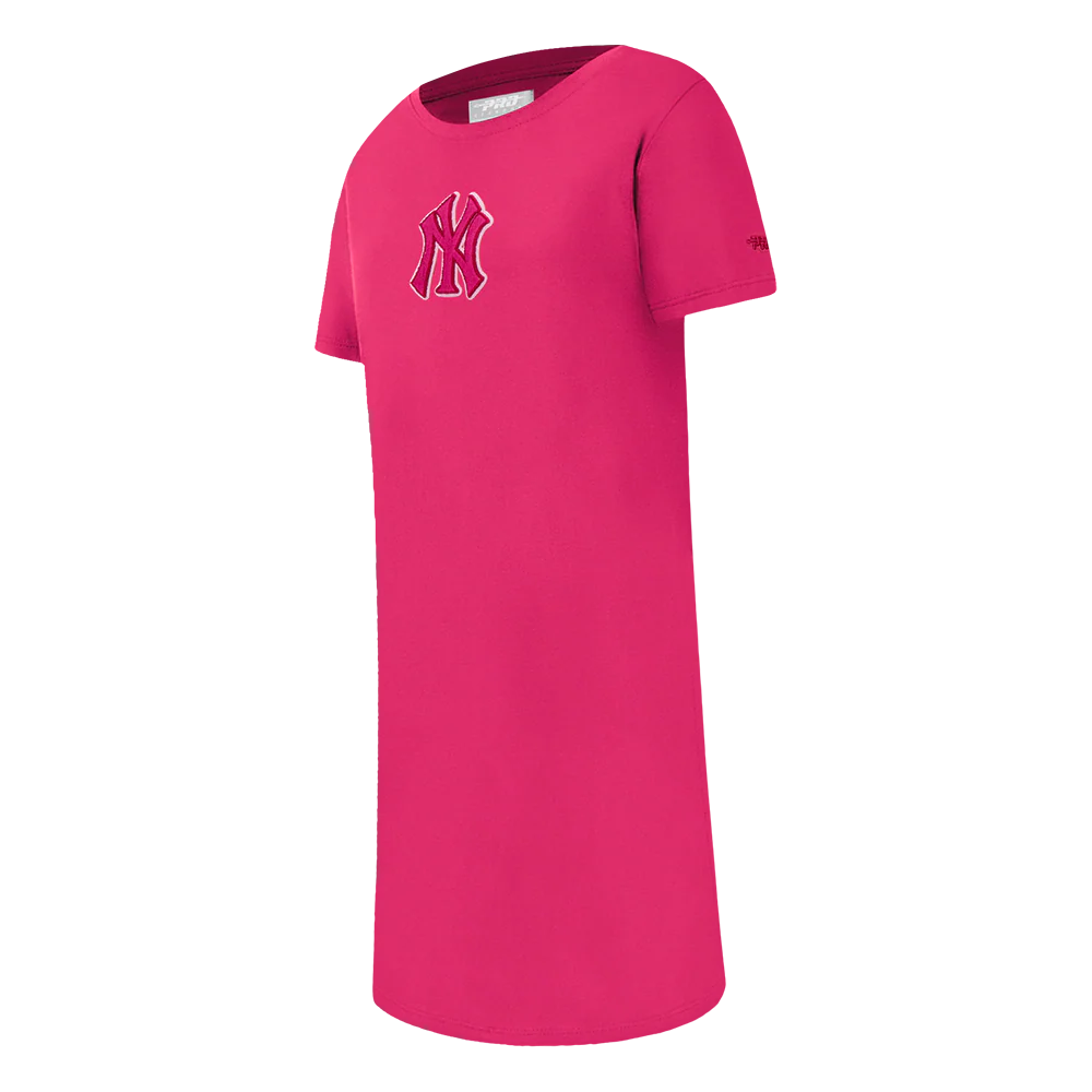 MLB NEW YORK YANKEES TRIPLE PINK BIG GIRLS TOP DRESS (BEETROOT PURPLE) - Image 2