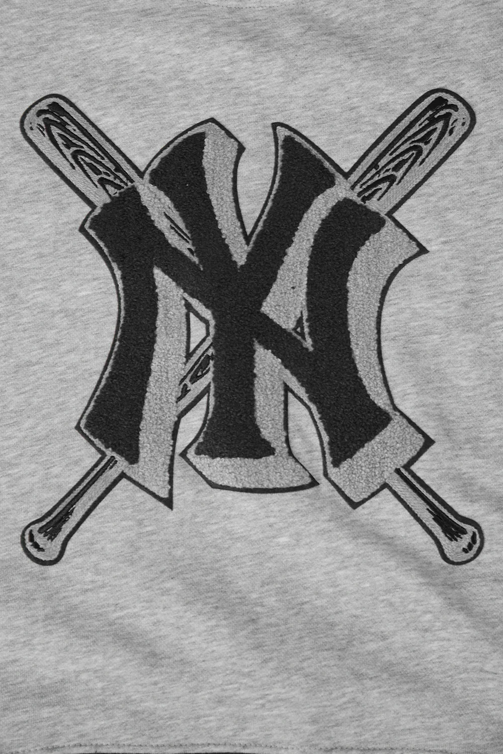 MLB NEW YORK YANKEES MASHUP WOMEN'S RIB CREWNECK (HEATHER GREY/MIDNIGHT NAVY) - Image 5