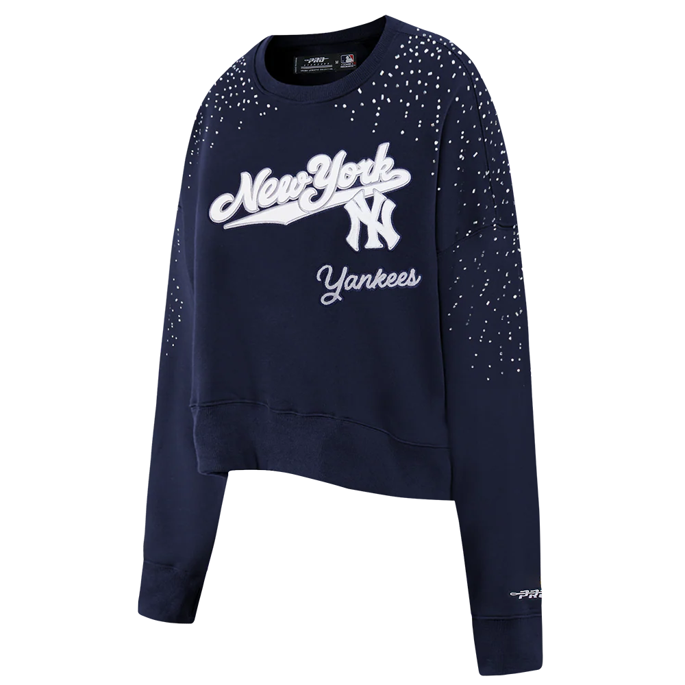 MLB NEW YORK YANKEES LEGACY WOMEN'S FLC CREWNECK (MIDNIGHT NAVY)