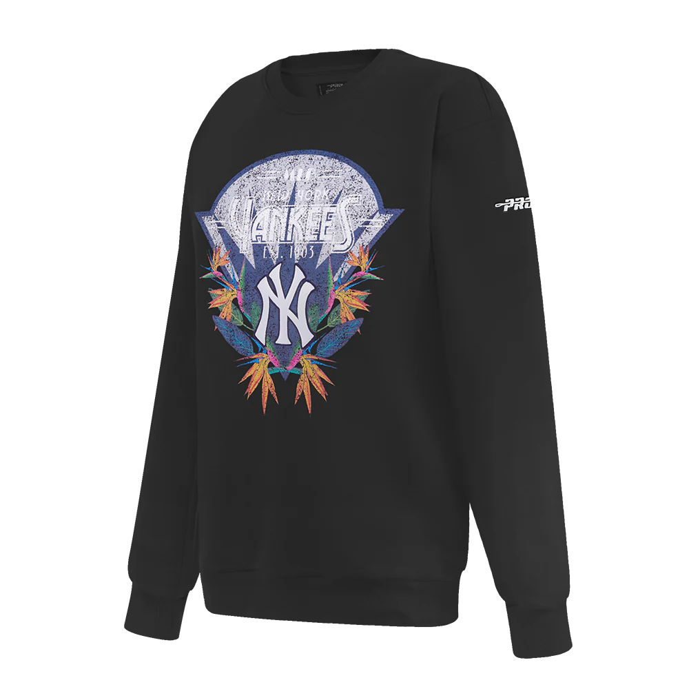 MLB NEW YORK YANKEES PARADISE WOMEN'S CREWNECK (BLACK) - Image 3