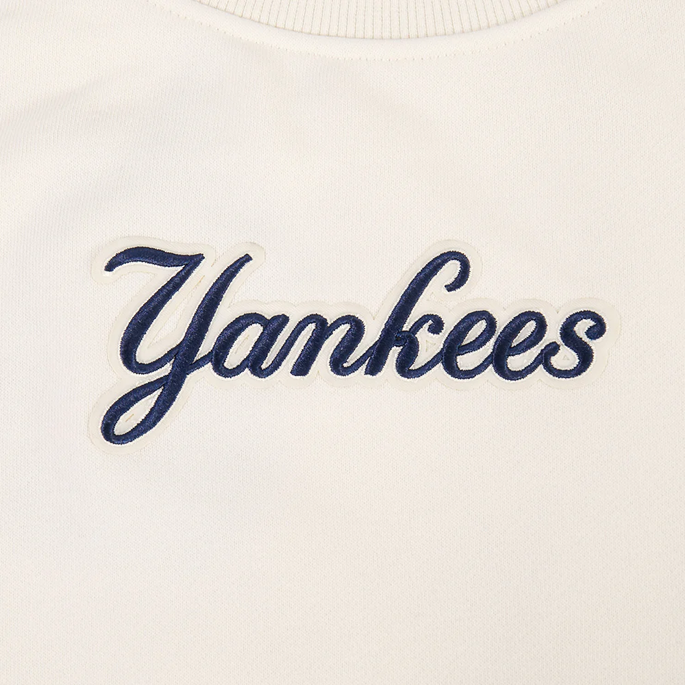MLB NEW YORK YANKEES WINGSPAN WOMEN'S FLC CREWNECK (EGGSHELL) - Image 6