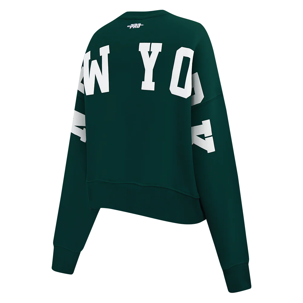 MLB NEW YORK YANKEES WINGSPAN WOMEN'S FLC CREWNECK (FOREST GREEN)