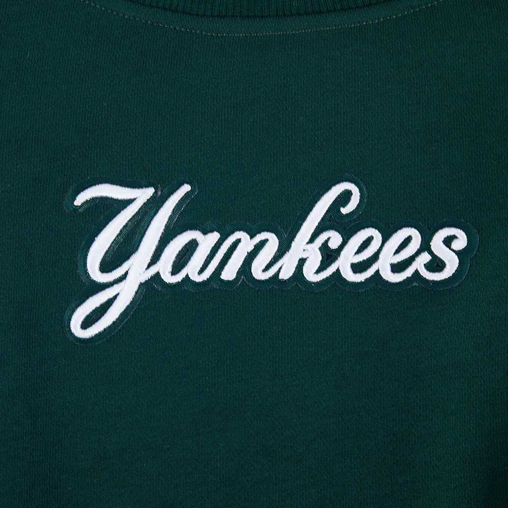 MLB NEW YORK YANKEES WINGSPAN WOMEN'S FLC CREWNECK (FOREST GREEN) - Image 6