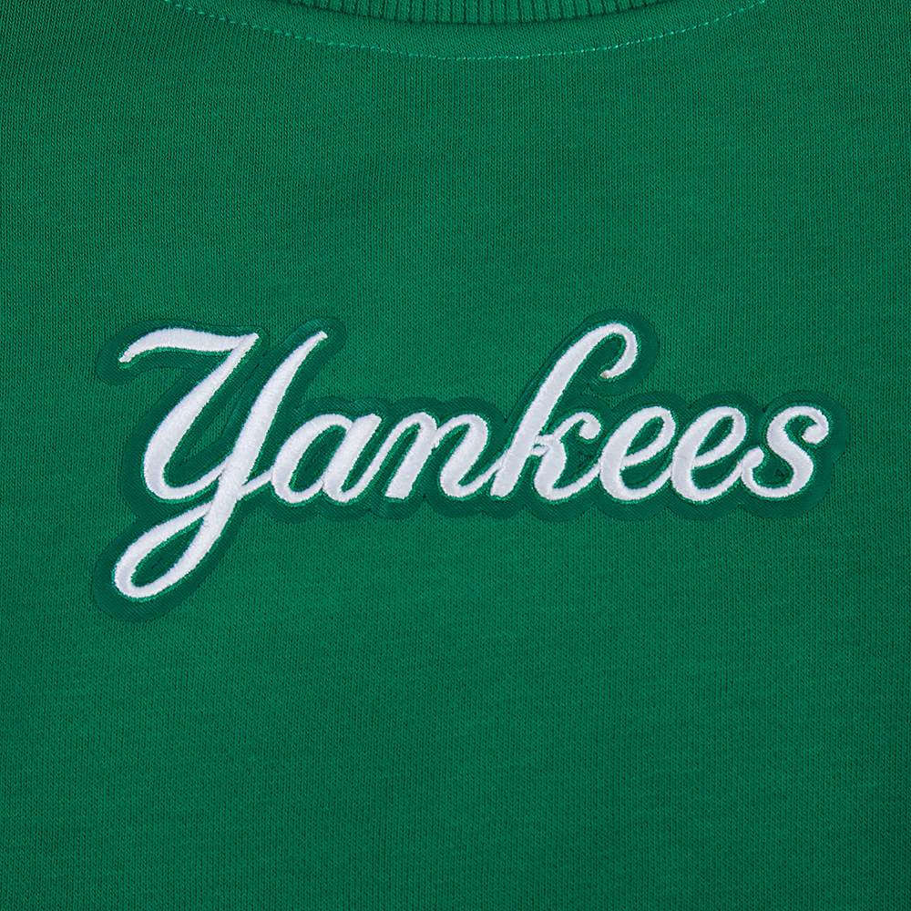 MLB NEW YORK YANKEES WINGSPAN WOMEN'S FLC CREWNECK (KELLY GREEN) - Image 8
