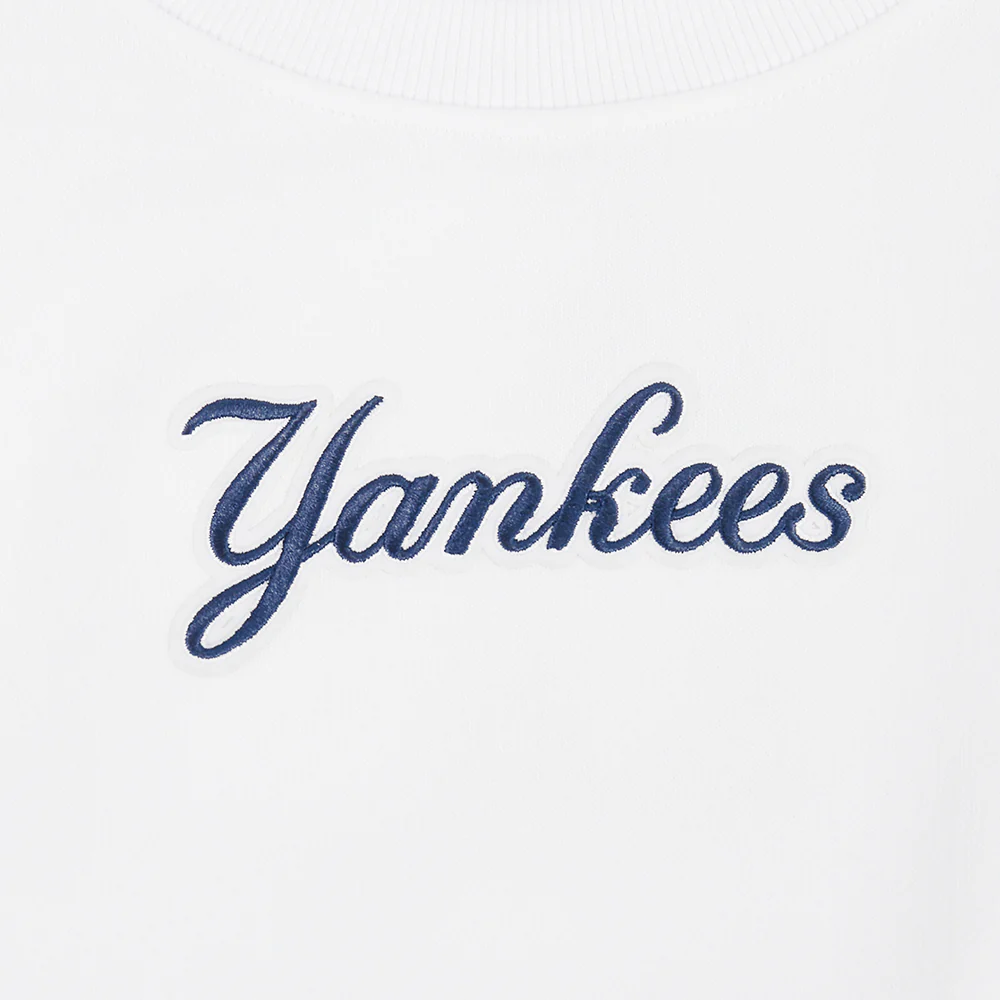 MLB NEW YORK YANKEES WINGSPAN WOMEN'S FLC CREWNECK (WHITE) - Image 5