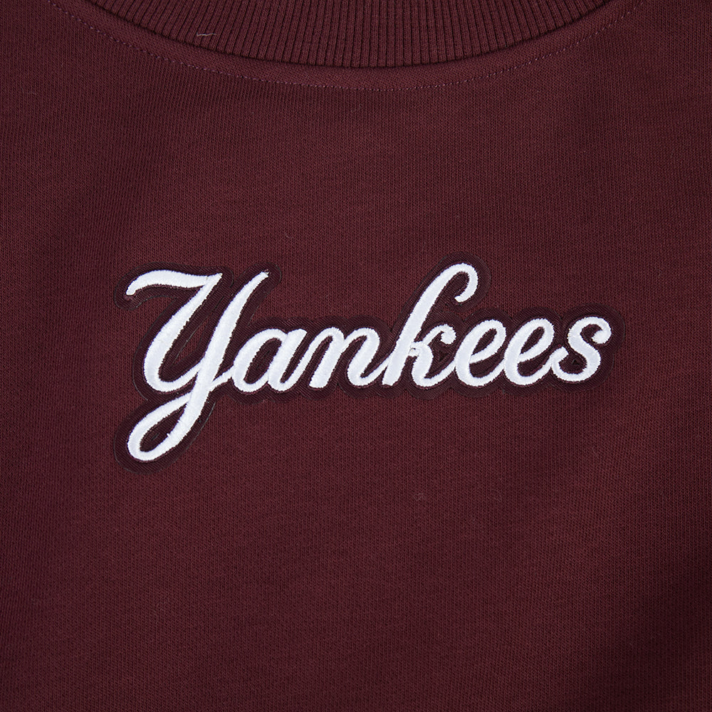 MLB NEW YORK YANKEES WINGSPAN WOMEN'S FLC CREWNECK (WINE) - Image 6