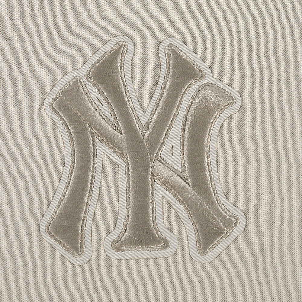 MLB NEW YORK YANKEES WINGSPAN WOMEN'S FLC CROPPED PO HOODIE (TAUPE) - Image 5