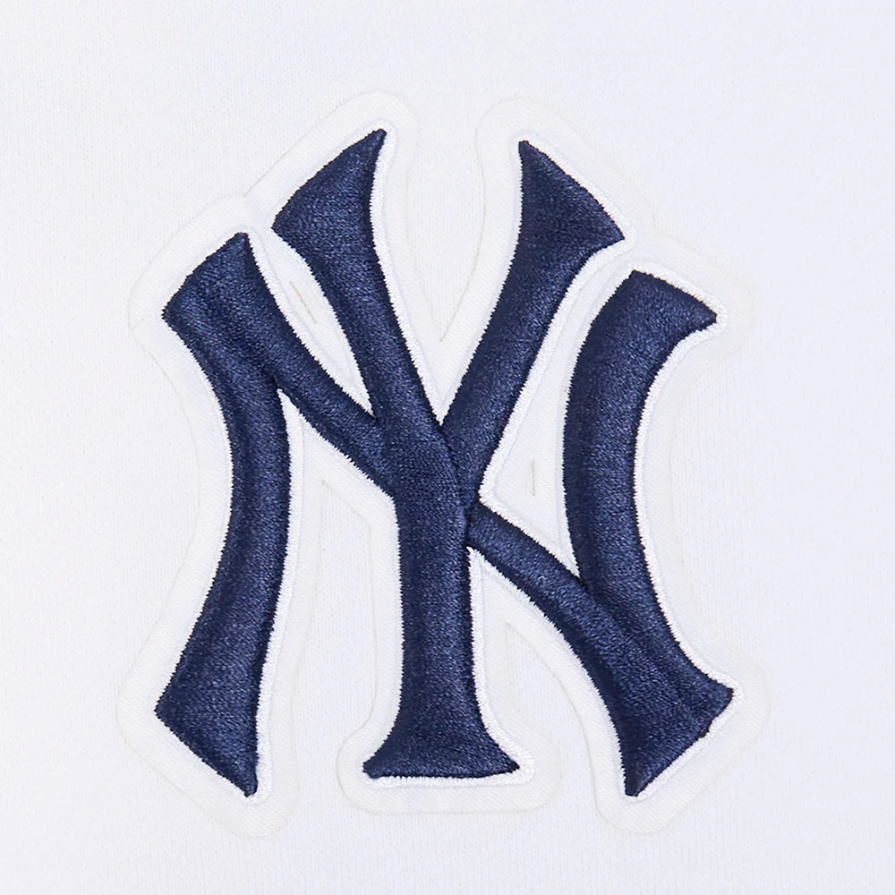 MLB NEW YORK YANKEES WINGSPAN WOMEN'S FLC CROPPED PO HOODIE (WHITE) - Image 5