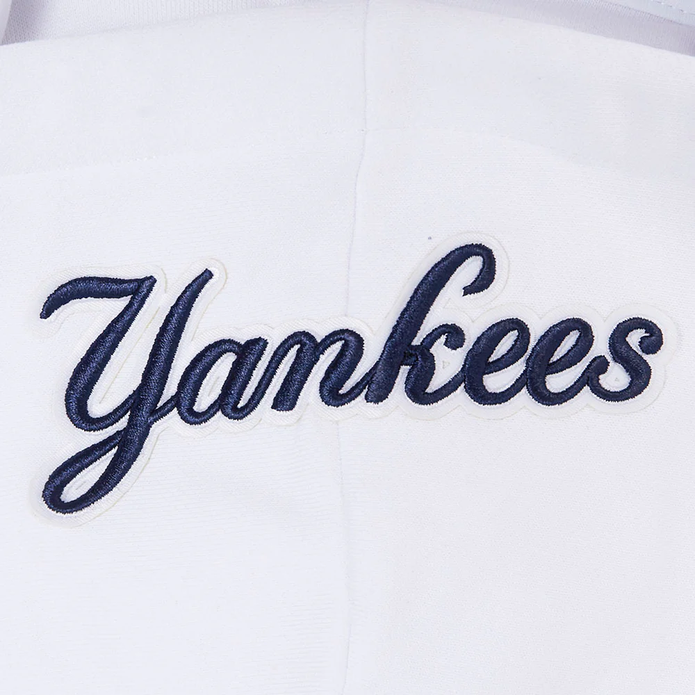 MLB NEW YORK YANKEES WINGSPAN WOMEN'S FLC CROPPED PO HOODIE (WHITE) - Image 6