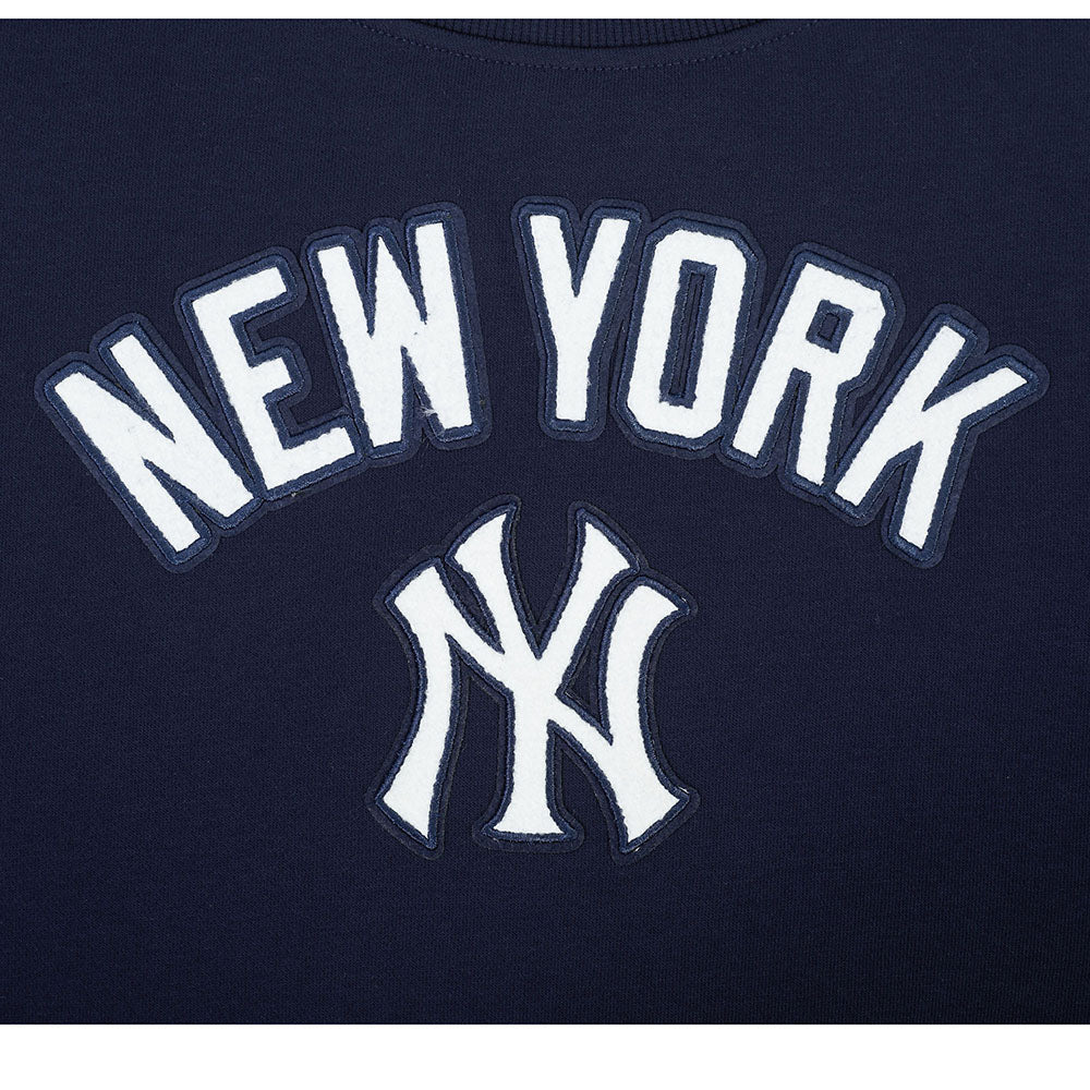 MLB NEW YORK YANKEES CLASSIC CHENILLE WOMEN'S FLC CREWNECK (MIDNIGHT NAVY) - Image 5