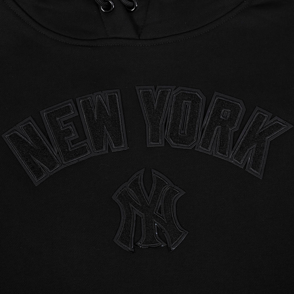 MLB NEW YORK YANKEES TRIPLE BLACK WOMEN'S FLEECE PULLOVER HOODIE (TRIPLE BLACK WOMEN'S) - Image 5