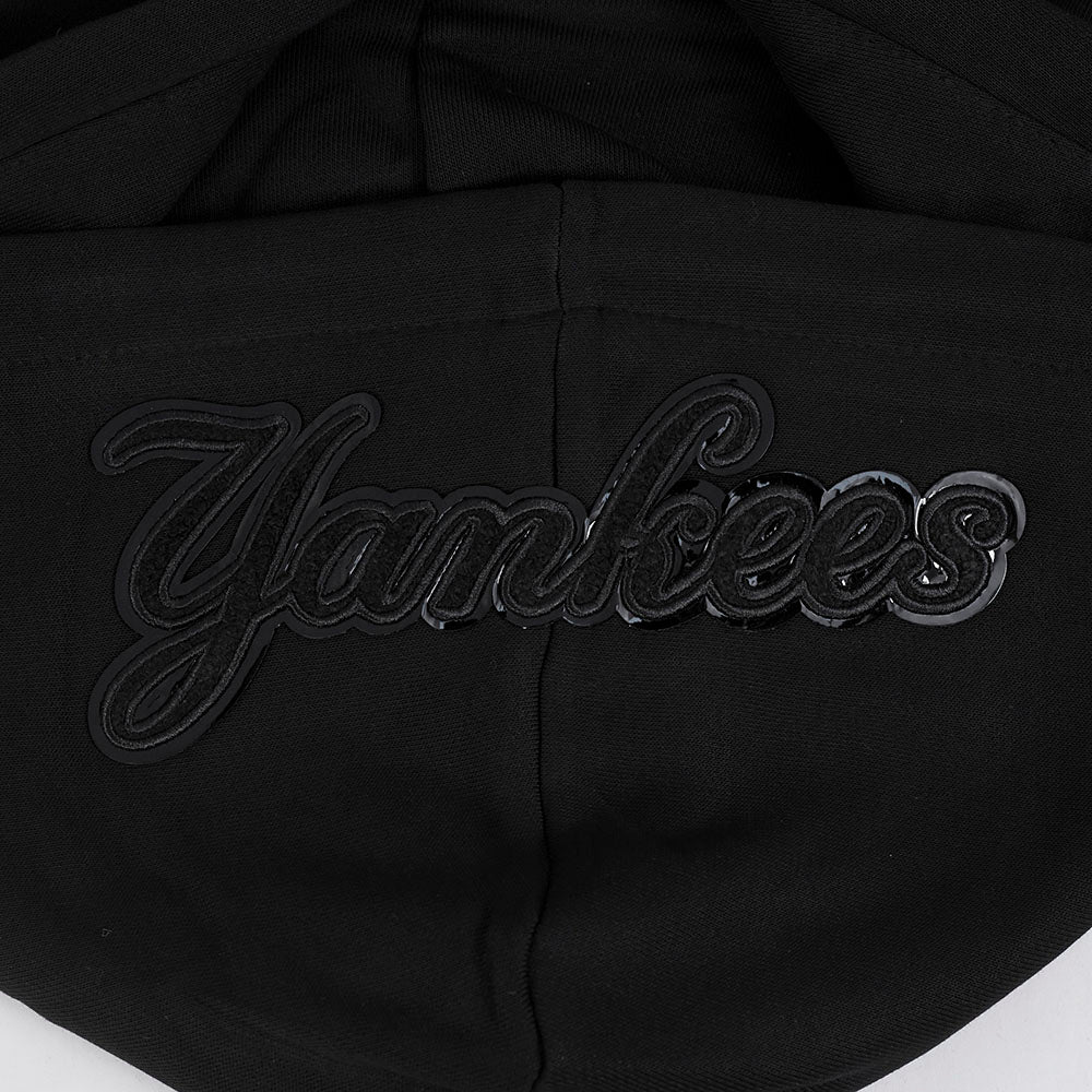 MLB NEW YORK YANKEES TRIPLE BLACK WOMEN'S FLEECE PULLOVER HOODIE (TRIPLE BLACK WOMEN'S) - Image 7