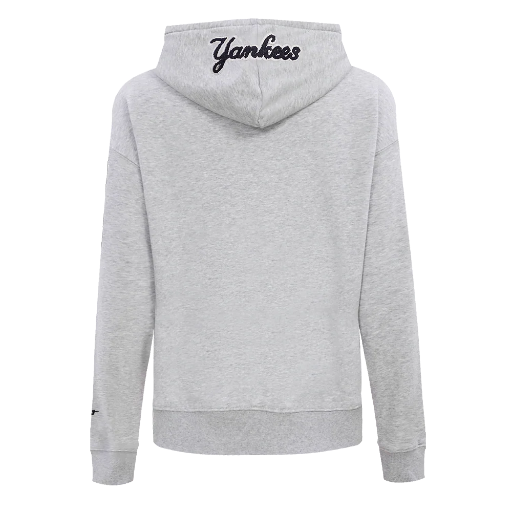 MLB NEW YORK YANKEES CLASSIC WOMEN'S PULLOVER HOODIE (HEATHER GREY) - Image 4