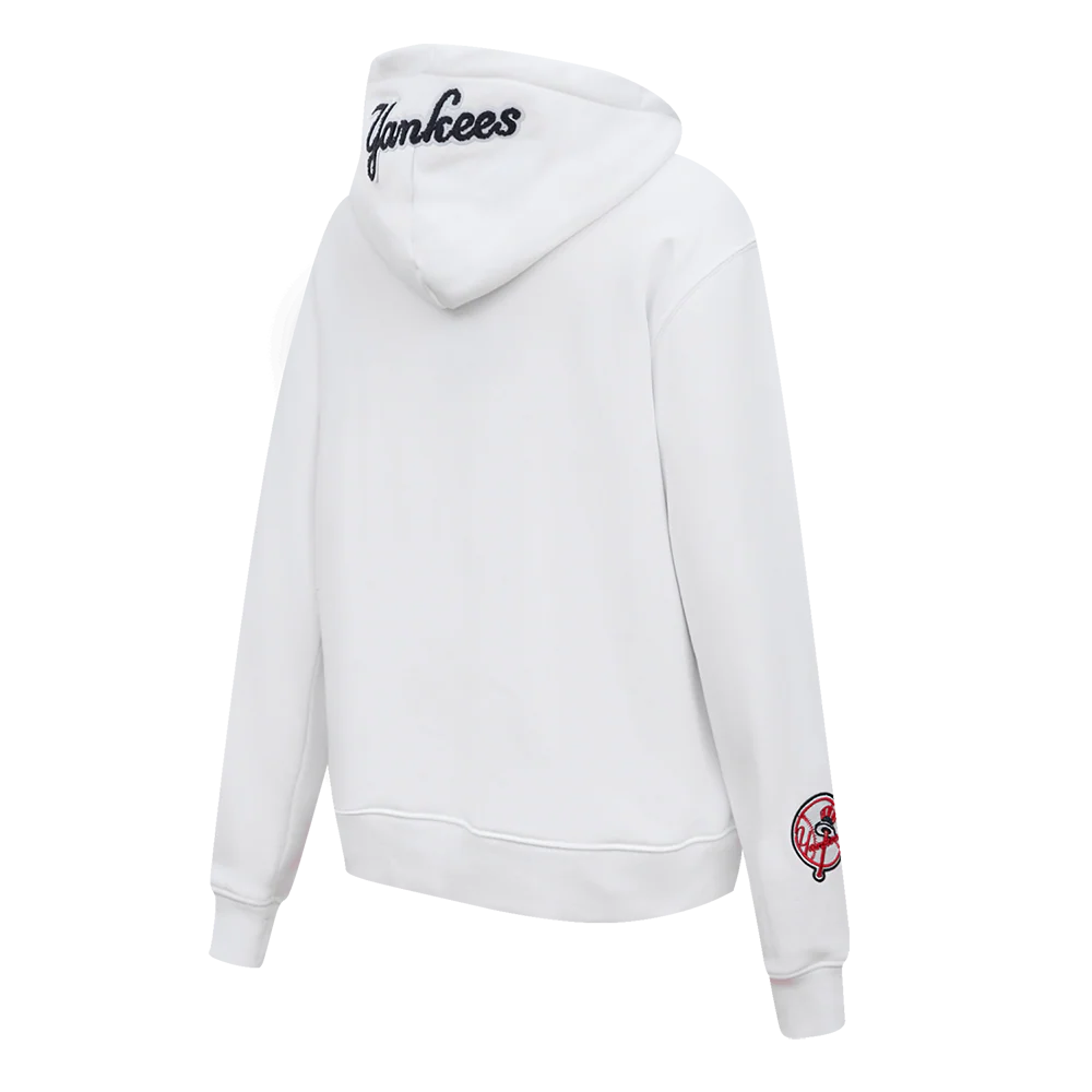 MLB NEW YORK YANKEES CLASSIC WOMEN'S PULLOVER HOODIE (WHITE) - Image 3