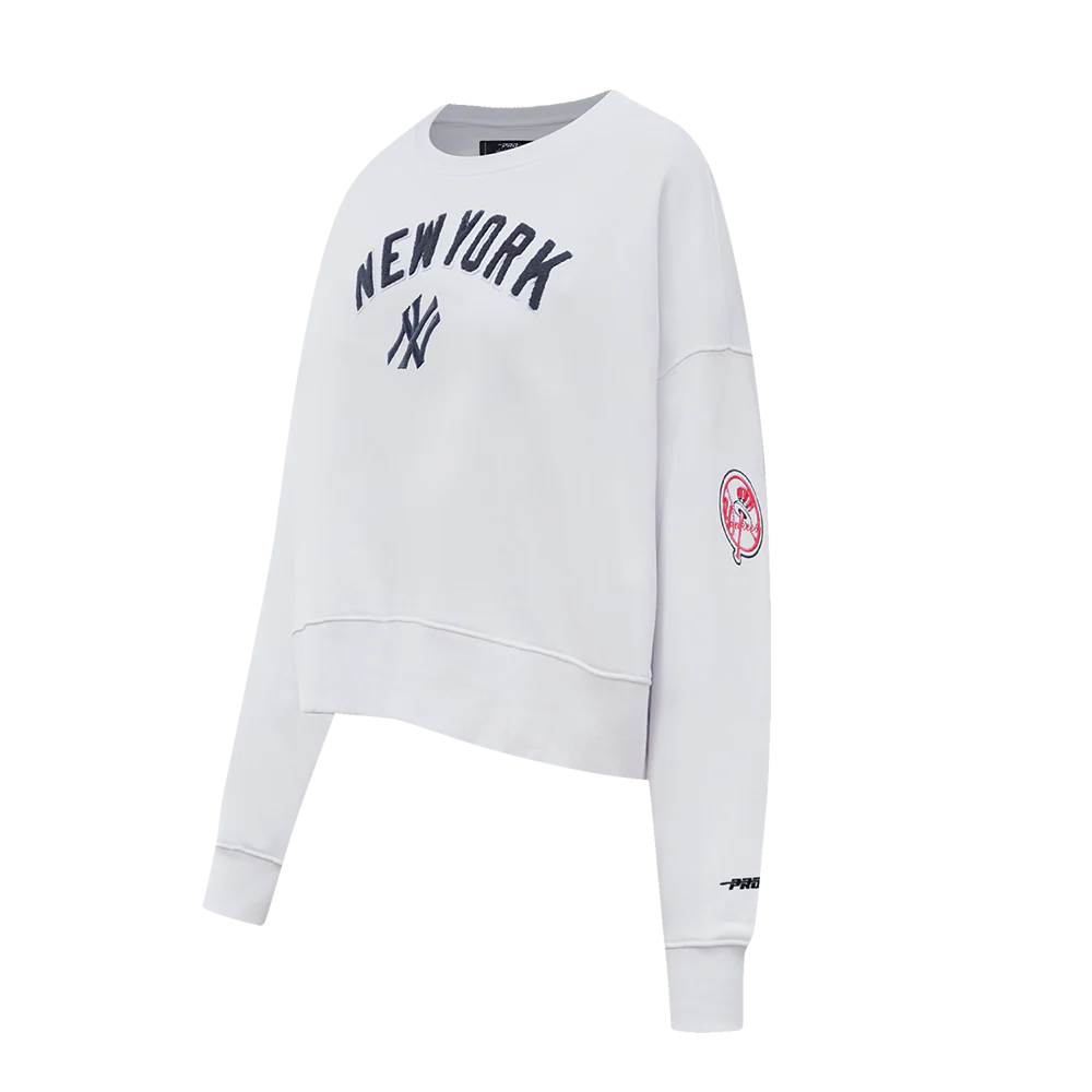 MLB NEW YORK YANKEES CLASSIC WOMEN'S CREWNECK (WHITE) - Image 2