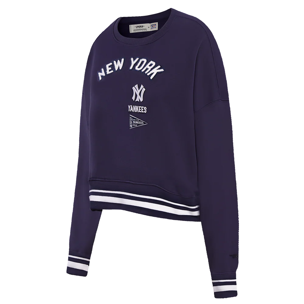 MLB NEW YORK YANKEES RETRO CLASSIC WOMEN'S CREWNECK (MIDNIGHT NAVY) - Image 2