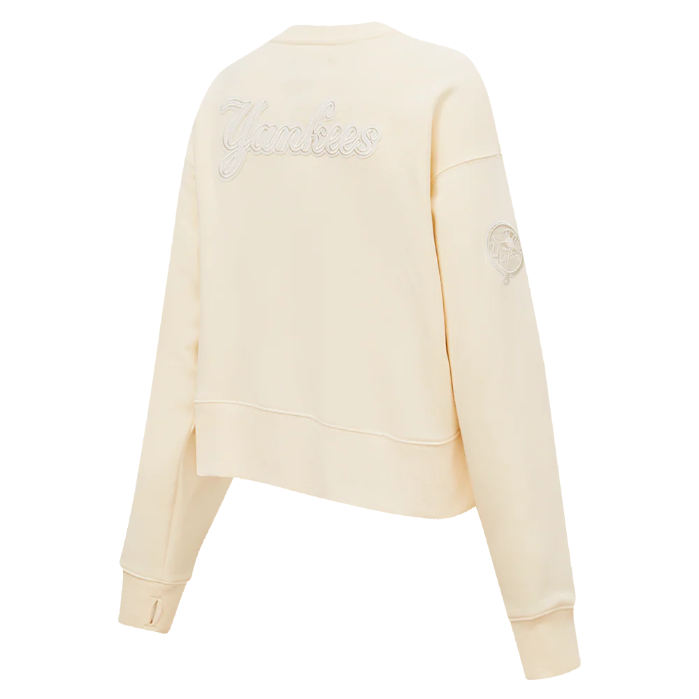 MLB NEW YORK YANKEES NEUTRAL WOMEN'S CREWNECK (EGGSHELL) - Image 4