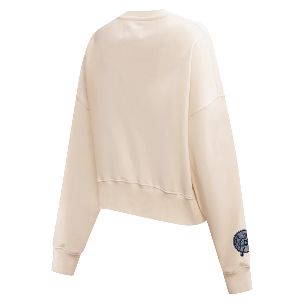 MLB NEW YORK YANKEES VARSITY BLUES WOMEN'S CREWNECK (LINEN) - Image 4