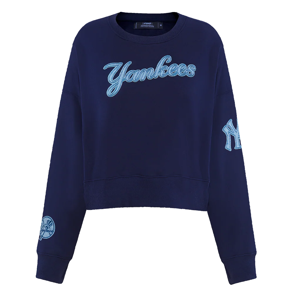 MLB NEW YORK YANKEES VARSITY BLUES WOMEN'S CREWNECK (MIDNIGHT NAVY)