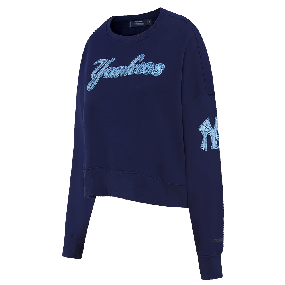 MLB NEW YORK YANKEES VARSITY BLUES WOMEN'S CREWNECK (MIDNIGHT NAVY) - Image 2