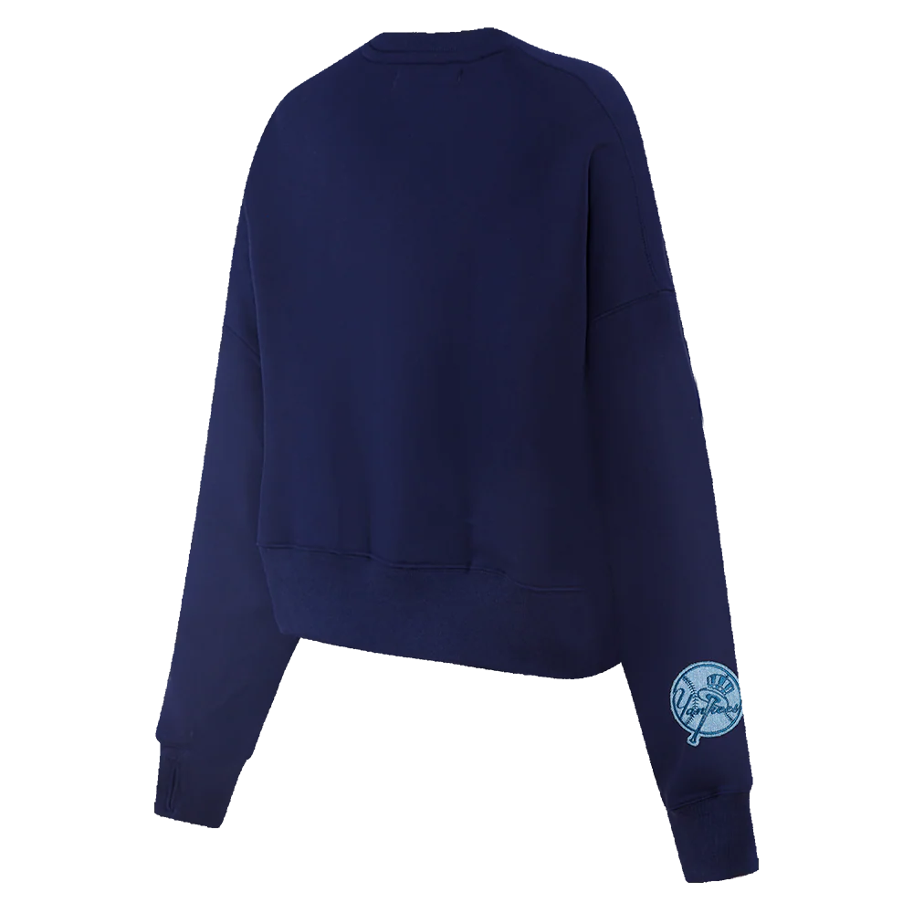 MLB NEW YORK YANKEES VARSITY BLUES WOMEN'S CREWNECK (MIDNIGHT NAVY) - Image 3