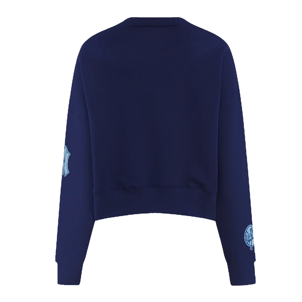 MLB NEW YORK YANKEES VARSITY BLUES WOMEN'S CREWNECK (MIDNIGHT NAVY) - Image 4