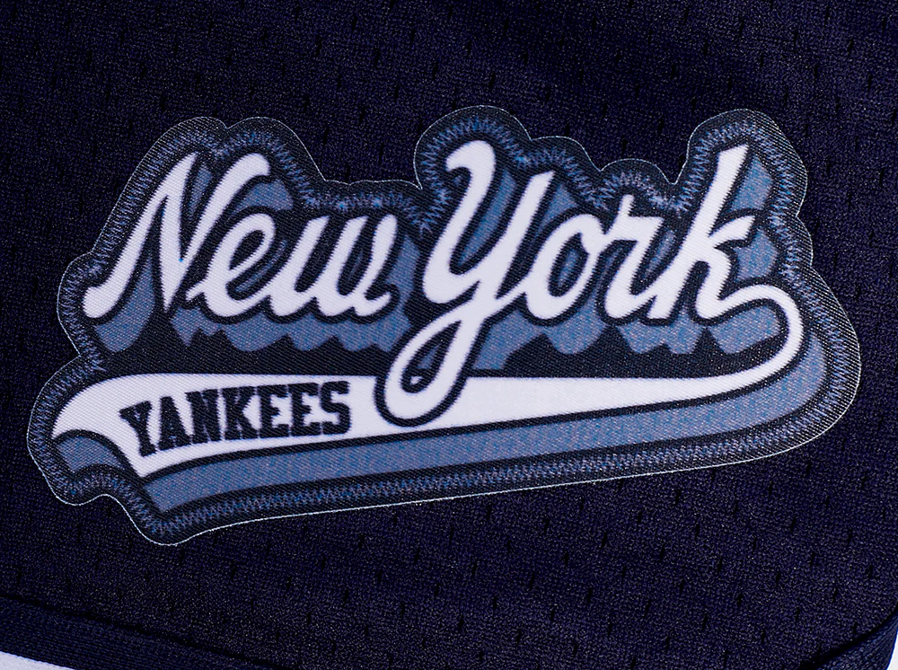 MLB NEW YORK YANKEES SCRIPT TAIL WOMEN'S MESH TAPE SHORT (MIDNIGHT NAVY) - Image 5