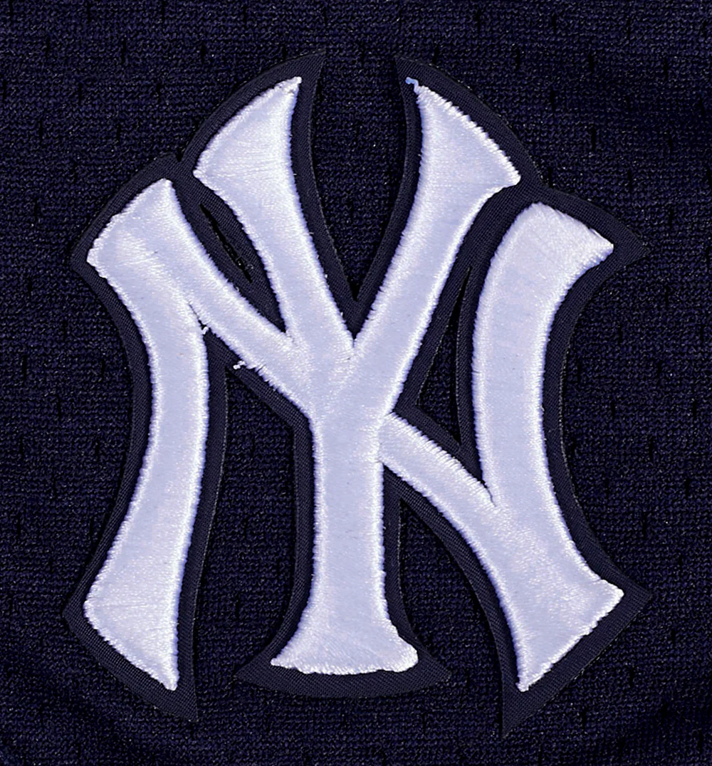 MLB NEW YORK YANKEES SCRIPT TAIL WOMEN'S MESH TAPE SHORT (MIDNIGHT NAVY) - Image 6