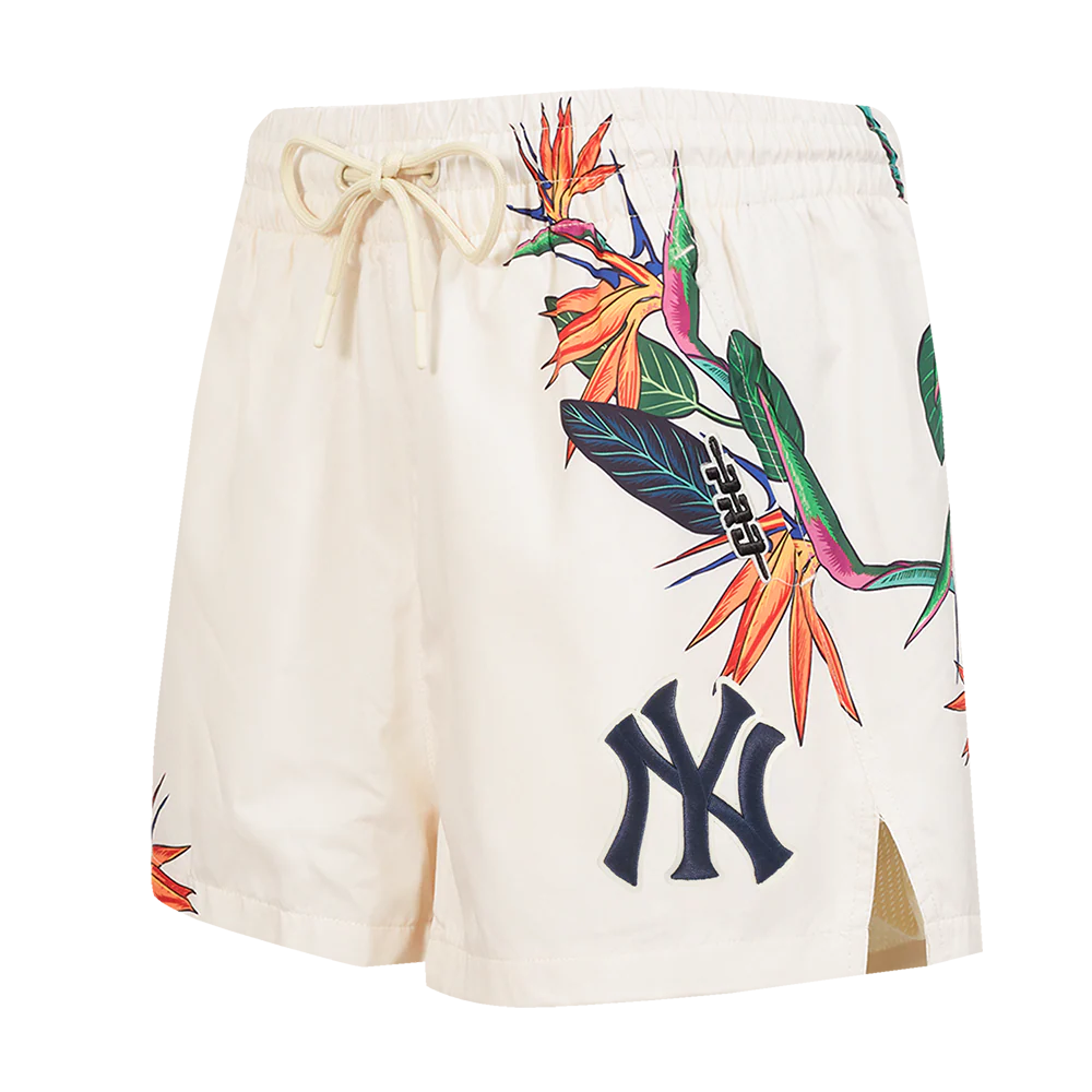 MLB NEW YORK YANKEES PARADISE WOMEN'S WOVEN SHORT (EGGSHELL) - Image 4