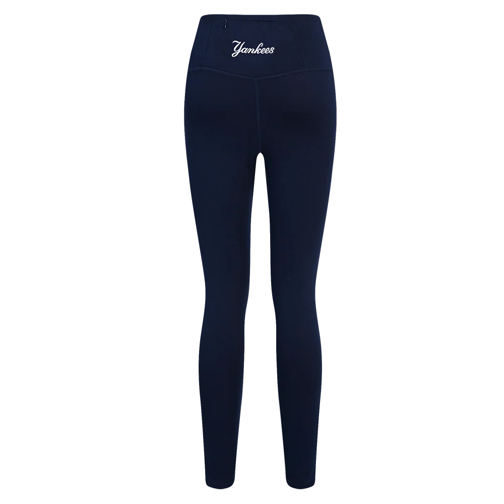 MLB NEW YORK YANKEES SCRIPT TAIL WOMEN'S HIGH WAIST JERSEY LEGGING (MIDNIGHT NAVY) - Image 4