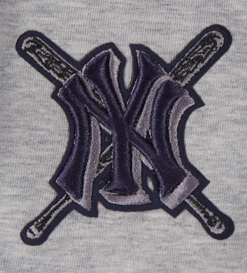 MLB NEW YORK YANKEES MASHUP WOMEN'S JERSEY LEGGING (HEATHER GREY) - Image 6
