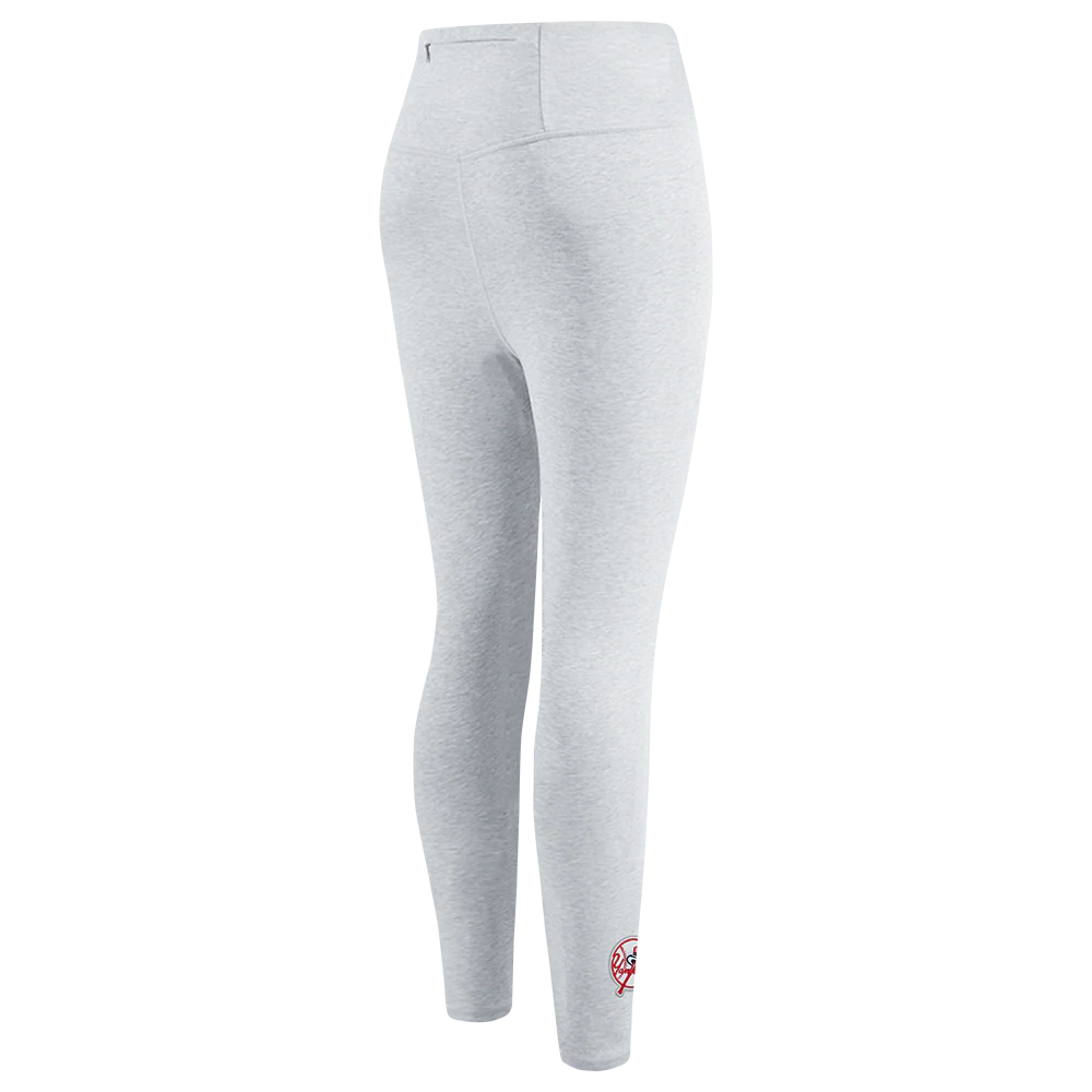 MLB NEW YORK YANKEES OLD ENGLISH WOMEN'S JERSEY LEGGING (HEATHER GREY) - Image 3