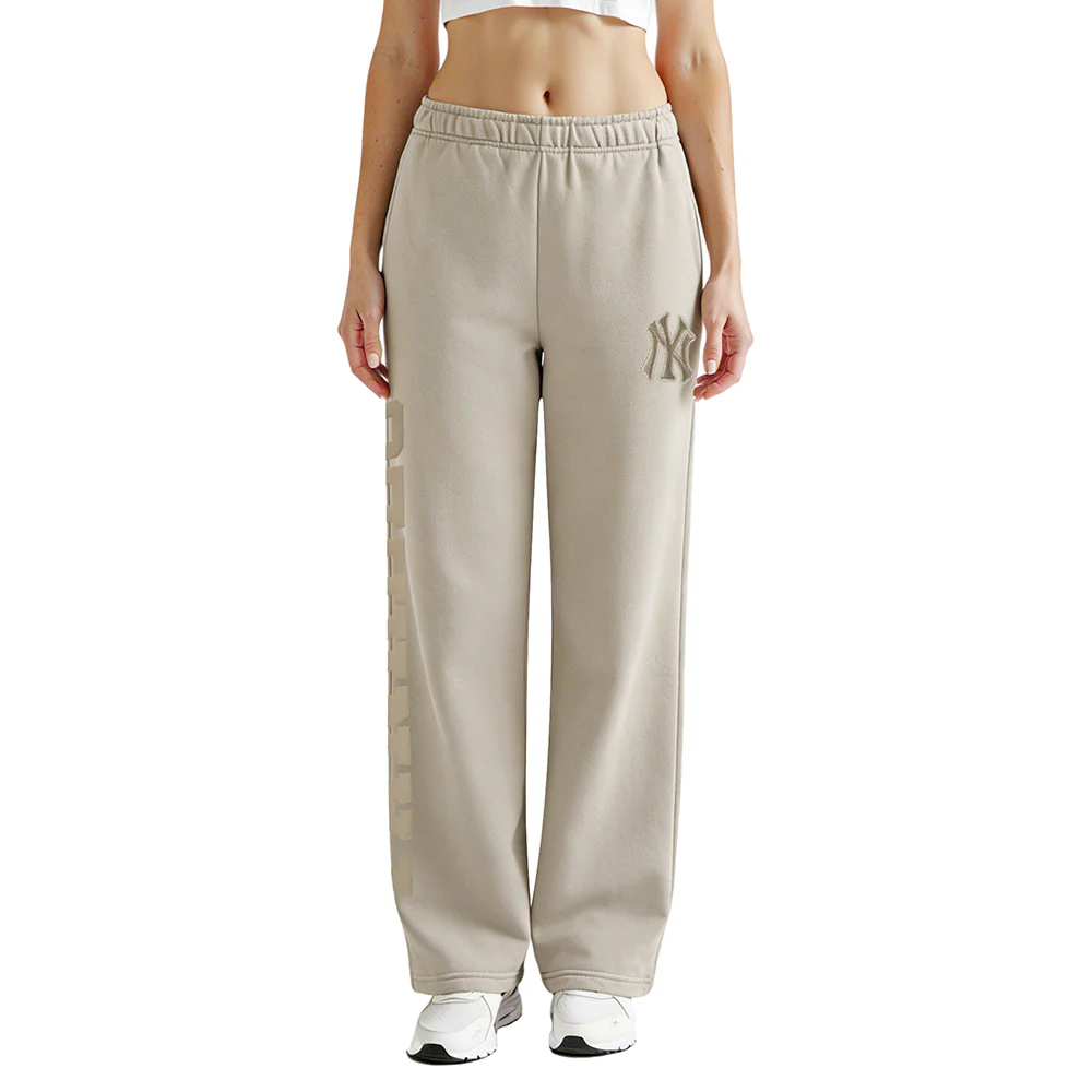 MLB NEW YORK YANKEES WINGSPAN WOMEN'S STRAIGHT LEG SWEATPANT (TAUPE) - Image 2