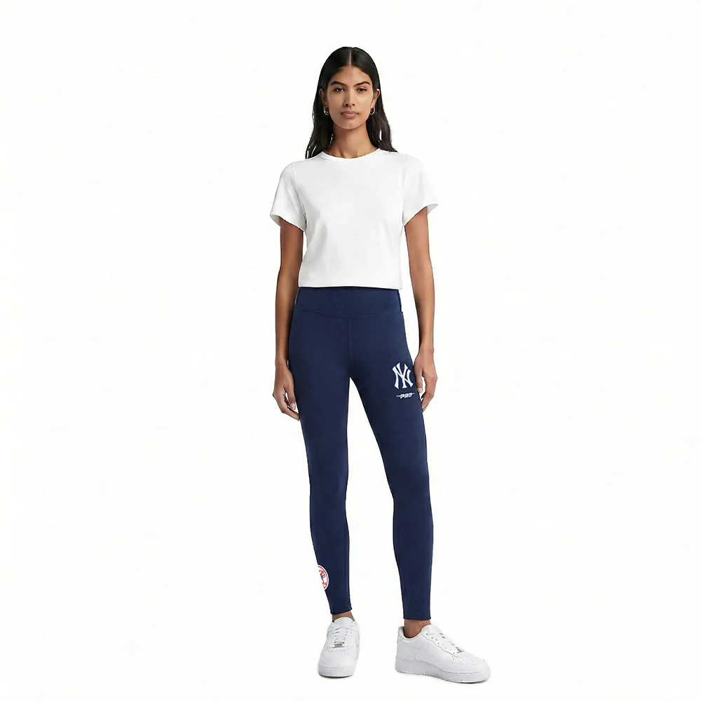 MLB NEW YORK YANKEES CLASSIC CHENILLE WOMEN'S HW JERSEY LEGGING (MIDNIGHT NAVY) - Image 3