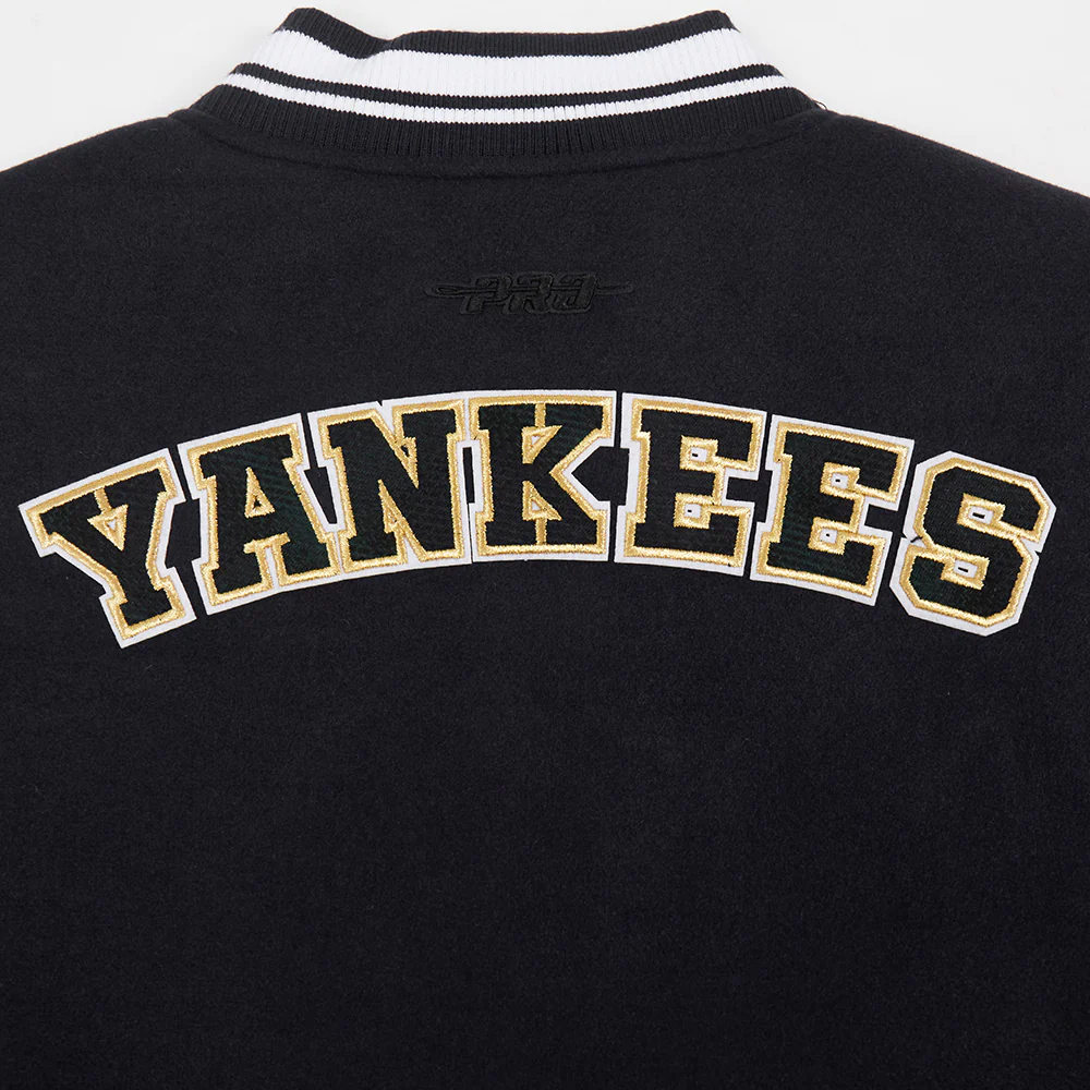 MLB NEW YORK YANKEES PRO PREP RIB WOOL VARSITY WOMEN'S JACKET (MIDNIGHT NAVY/WHITE) - Image 8