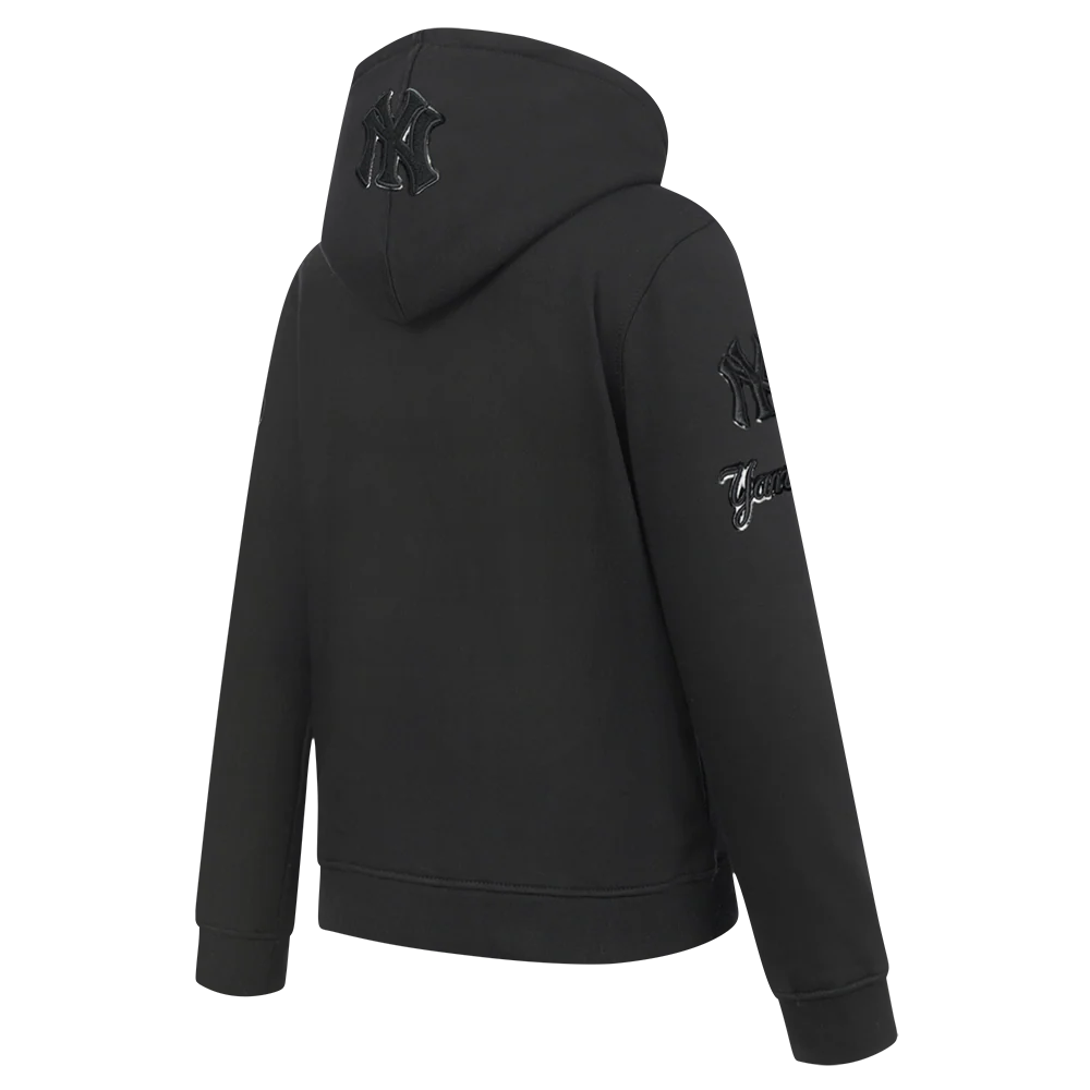 MLB NEW YORK YANKEES TRIPLE BLACK LITTLE BOYS FLEECE PULLOVER HOODIE (BLACK) - Image 4