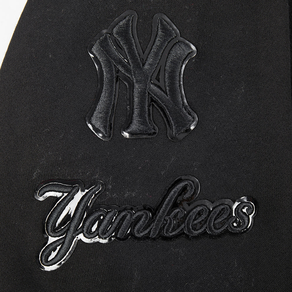 MLB NEW YORK YANKEES TRIPLE BLACK LITTLE BOYS FLEECE PULLOVER HOODIE (BLACK) - Image 5