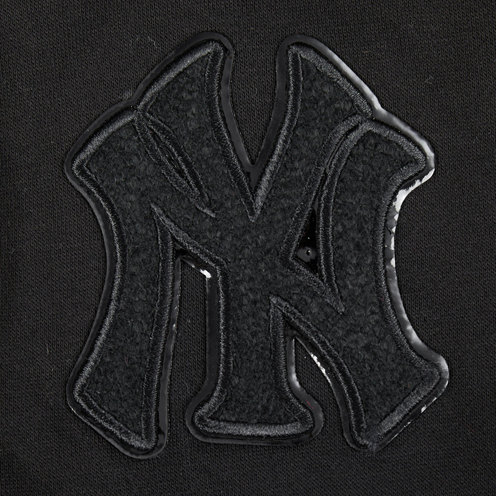 MLB NEW YORK YANKEES TRIPLE BLACK LITTLE BOYS FLEECE PULLOVER HOODIE (BLACK) - Image 8