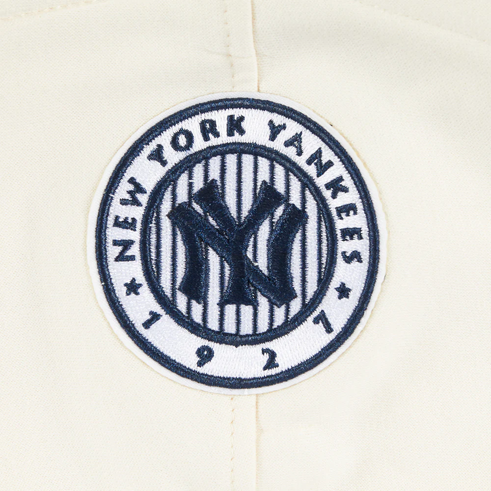 MLB NEW YORK YANKEES RETRO CLASSIC LITTLE BOYS RIB FLEECE PULLOVER HOODIE (EGGSHELL/ MIDNIGHT NAVY) - Image 8