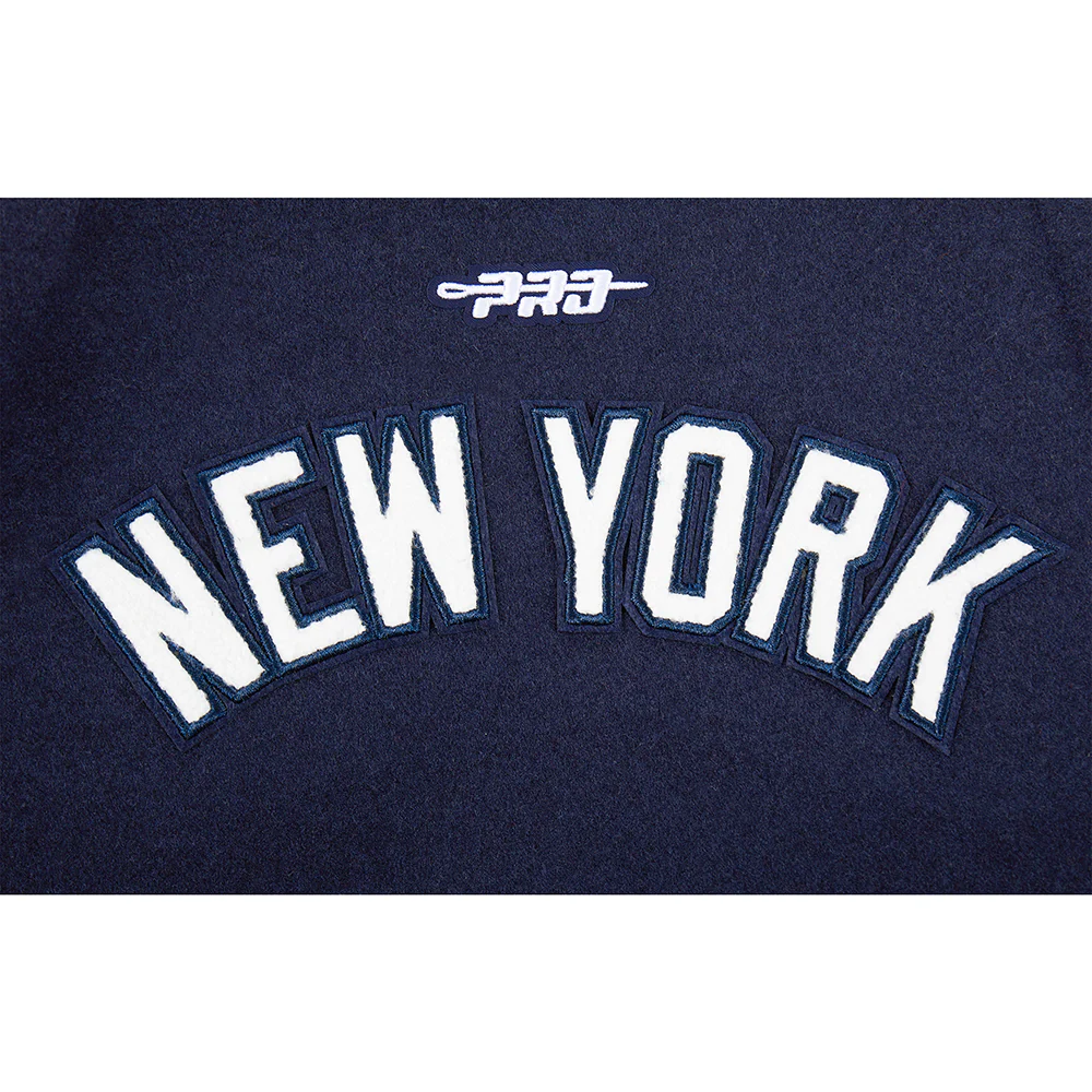 MLB NEW YORK YANKEES CLASSIC LITTLE BOYS WOOL VARSITY JACKET (MIDNIGHT NAVY/WHITE) - Image 9