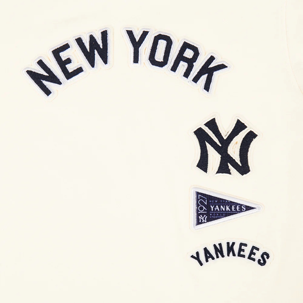 MLB NEW YORK YANKEES RETRO CLASSIC TODDLER BOYS SHORT SLEEVE TAPING TOP (EGGSHELL/ MIDNIGHT NAVY) - Image 5