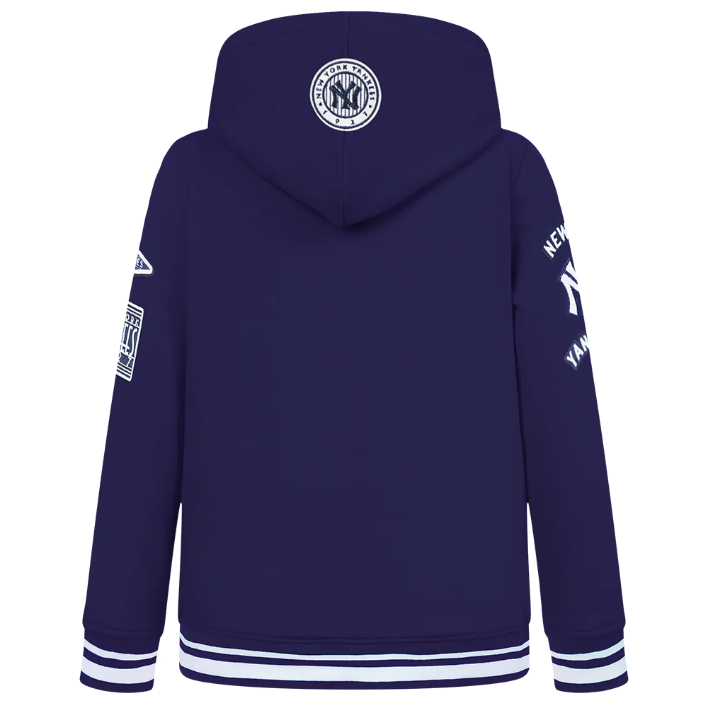MLB NEW YORK YANKEES RETRO CLASSIC TODDLER BOYS RIB FLEECE PULLOVER HOODIE (MIDNIGHT NAVY) - Image 3