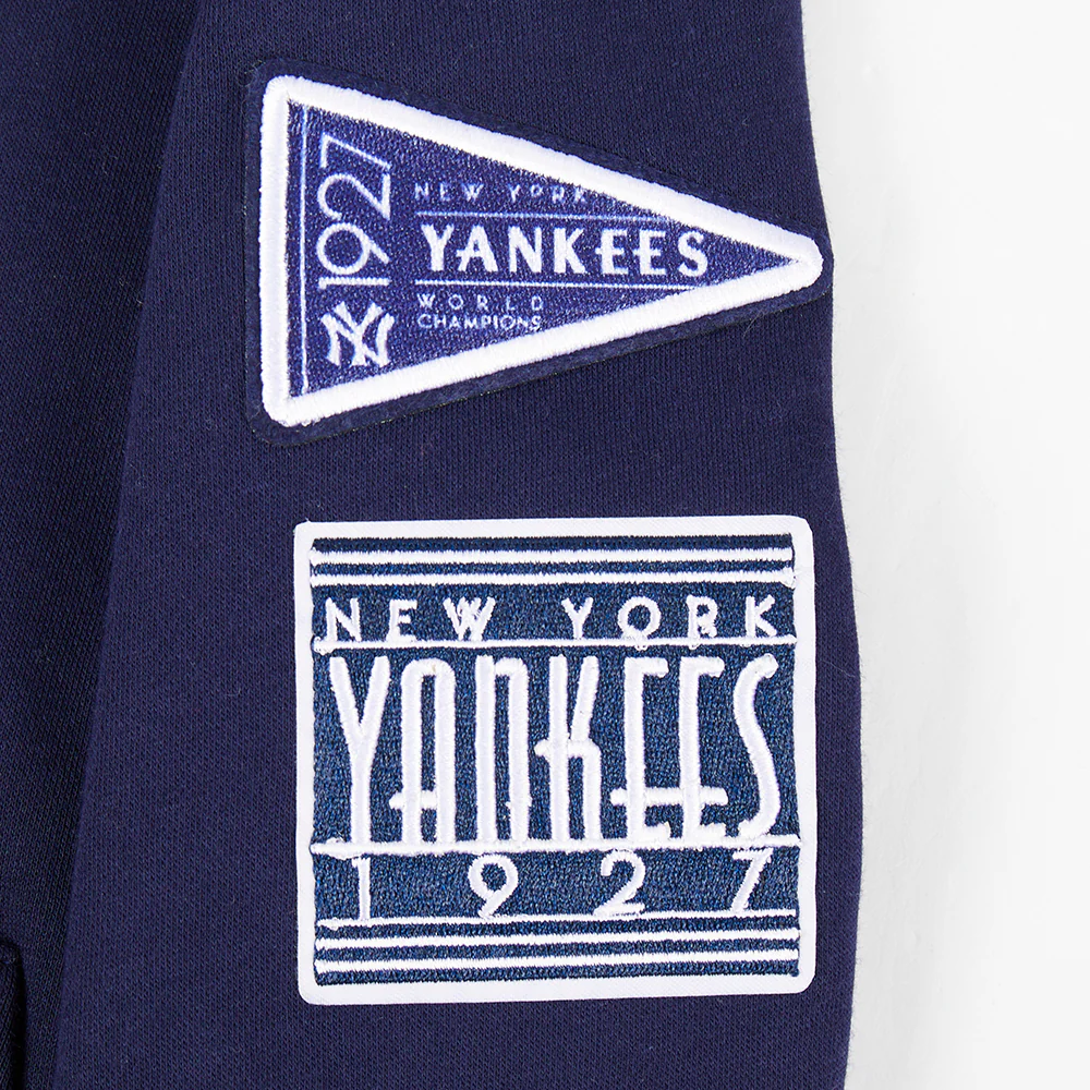 MLB NEW YORK YANKEES RETRO CLASSIC TODDLER BOYS RIB FLEECE PULLOVER HOODIE (MIDNIGHT NAVY) - Image 7