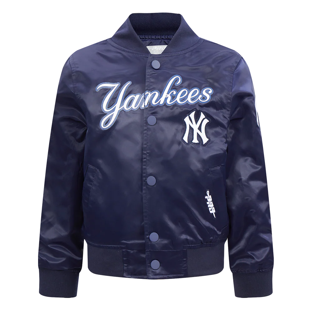 MLB NEW YORK YANKEES CLASSIC TODDLER BOYS SATIN JACKET (MIDNIGHT NAVY)