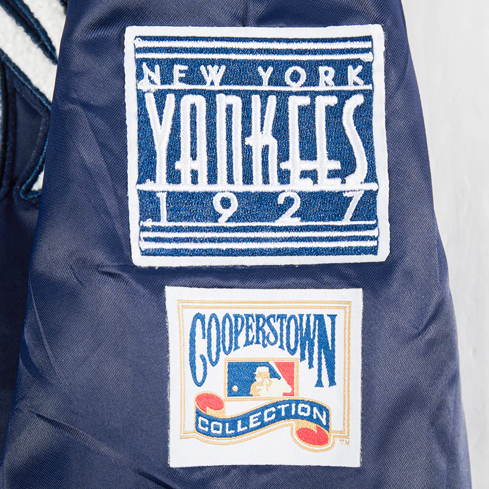 MLB NEW YORK YANKEES RETRO CLASSIC TODDLER BOYS RIB SATIN JACKET (MIDNIGHT NAVY) - Image 7