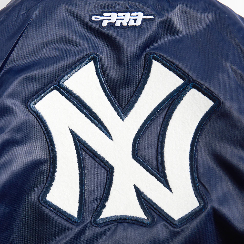 MLB NEW YORK YANKEES RETRO CLASSIC TODDLER BOYS RIB SATIN JACKET (MIDNIGHT NAVY) - Image 9