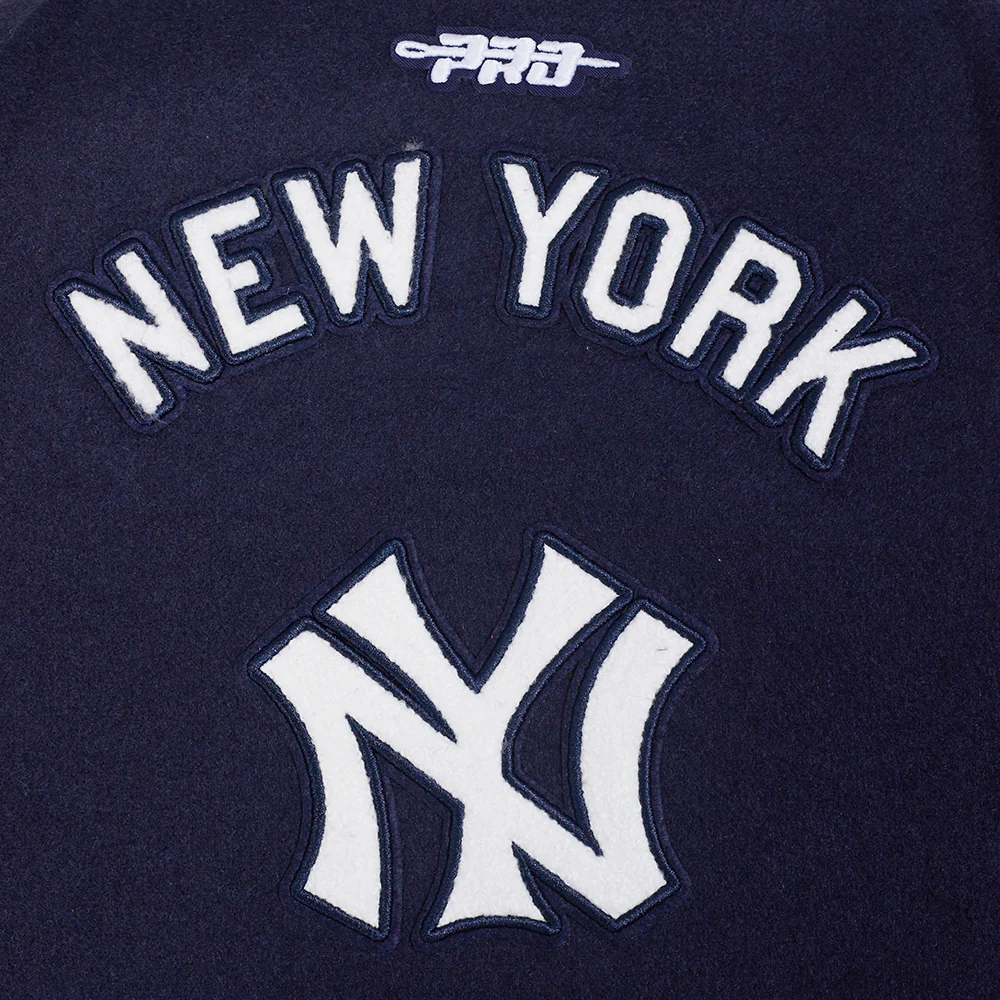 MLB NEW YORK YANKEES RETRO CLASSIC TODDLER BOYS RIB WOOL VARSITY JACKET (MIDNIGHT NAVY/WHITE) - Image 10