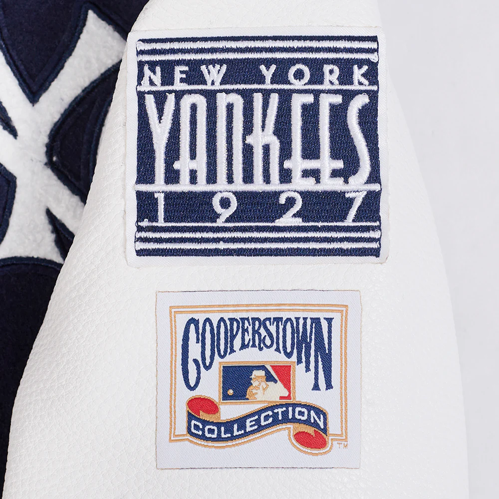 MLB NEW YORK YANKEES RETRO CLASSIC TODDLER BOYS RIB WOOL VARSITY JACKET (MIDNIGHT NAVY/WHITE) - Image 8